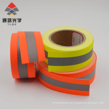 Chinese Wholesale Flou-Color Silver Fire Flame Retardant Reflective Tape 5cm Width for Fireflighter Safety Workwear